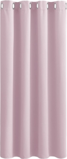 PONY DANCE Gardinen Kinderzimmer Mädchen 1 Stück H 158 x B 132 cm Hellpink Vorhang Verdunkelung Kurze mit Ösen Thermo Vorhang gegen Kälte Verdunkelungsvorhang