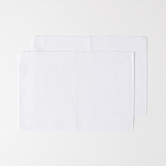 Homescapes Platzset Tischset weiß im 2er-Set – 30 x 45 cm, 100% Baumwolle