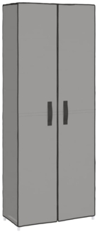 vidaXL Schuhschrank Grau 60x30x166 cm Stoff 337259