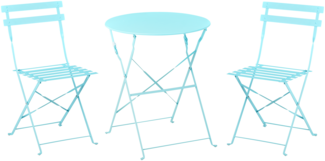 Bistro Set FIORI Metall Türkis