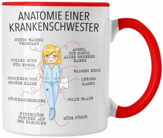 Trendation Tasse Trendation - Anatomie Krankenschwester Tasse Geschenk Lustige Geschenk