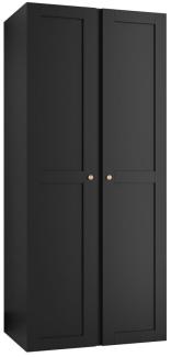 Kleiderschrank Rotuni 2D (Farbe: Schwarz)