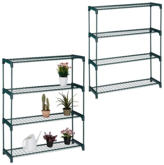 Pflanzenregal 2er Set mit 4 Ablagen 10051264