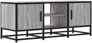 vidaXL TV-Schrank Grau Sonoma 100x35x41 cm Holzwerkstoff und Metall 848837