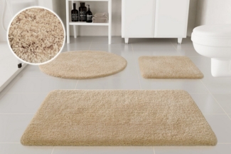 OTTO home Badematte Kaarin, Höhe 30 mm, rutschhemmend beschichtet, schnell trocknend, Polyester, rechteckig, Badteppich, getuftet, flauschig, hochflor, große Farbauswahl