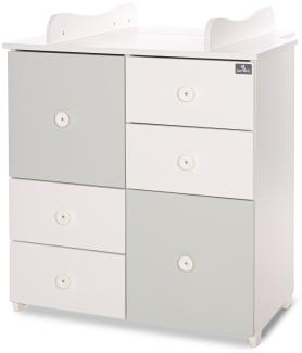 Lorelli Kommode Cupboard 83 x 71 x 96 cm, 4 Schubladen, 2 Türen mit Regalboden grün