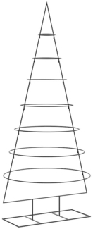 vidaXL Metall-Weihnachtsbaum zum Dekorieren Schwarz 210 cm 4018950