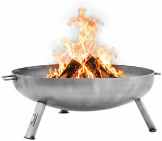 Favilla BOMBE BASIC Feuerschale Ø 79 cm – Massive Feuerschale aus unbehandeltem Stahl