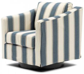 Riviera Maison Sessel Moretta Swivel Armchair Blue Stripe drehbar 9650001