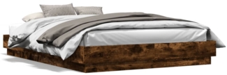 vidaXL Bettgestell Räuchereiche 120x200 cm Holzwerkstoff 3209867