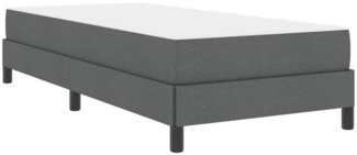 vidaXL Boxspringbett mit Matratze Dunkelgrau 100 x 200 cm Stoff 3398466