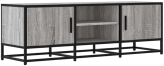 vidaXL TV-Schrank Grau Sonoma 120x35x41 cm Holzwerkstoff und Metall 848842