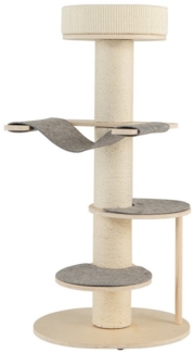 COSTWAY Kratzbaum, 120cm, mit Hängematte & 3 Plattformen & Kratzsäule