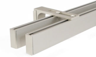 Deco-Raum® Gardinenschiene Innenlauf Loft | Größe: 400cm | Material: Aluminium | Farbe: Edelstahl-optik