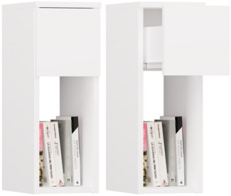 MAGOWA Nachttisch Nachttisch GALAX – kompakt, modern & praktisch in zwei Ausführungen (1 Tisch), ideal für klassische und kompakte Schlafzimmer