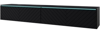 INOSIGN Lowboard Vera, wahlweise mit oder ohne Beleuchtung, gefräste MDF Front mit 3D Effekt, stehend und hängend montierbar