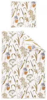 Irisette Feinbiber Bettwäsche Koala 135x200 Gräser Wiesenblumen creme 8425-90