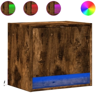 vidaXL Wand-Nachttische mit LED-Leuchten 2 Stk. Räuchereiche 852084