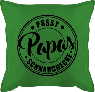 Shirtracer Dekokissen Papas Schnarchecke Badge I Papa Geschenk I Geburtstag Weihnachten, Vatertagsgeschenk Kissen