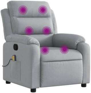 vidaXL Massage-Relaxsessel, hellgrauer Stoff 3206140