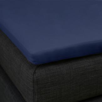 Formesse Split-Topper Spannbetttuch Bella Donna Premium La Piccola Duo 2|180x200 cm| marine