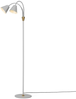 Halo Design 744879 Stehleuchte Hygge 2-flammig hellgrau messing