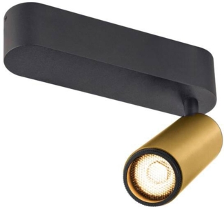 SLV GRIP! M, Deckenaufbauleuchte, single, PHASE, 3000 K, 14 W, 42°, gold / schwarz - Wand- und Deckenleuchten