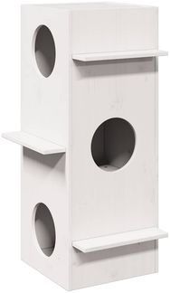 vidaXL Katzenhaus Weiß 43x43x90 cm Massivholz Kiefer 859299