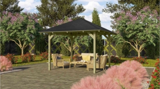 Karibu Pavillon Eco Sevilla im Set mit Schindeln