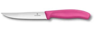 Steak- und Pizzamesser pink mit Wellenschliff