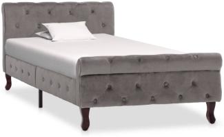 vidaXL Bettgestell Grau Samt 90 x 200 cm 288557