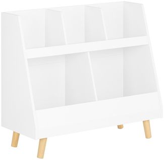 SoBuy Kinderregal mit 5 Fächern, weiß