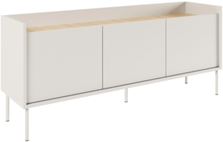 Selsey 'Tovi' TV-Schrank 3-türig, 140 cm, Weiß / Holzoptik Eiche