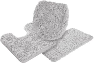 my home Badematte Micro exclusiv, Badvorleger, Badezimmer Teppich, Höhe 55 mm, rutschhemmend beschichtet, fußbodenheizungsgeeignet, schnell trocknend, strapazierfähig, Polyester, rechteckig, 3-tlg. Stand-WC Set, Badteppich, Badematten auch als 3 teilig...