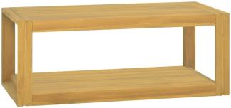 vidaXL Wand-Badregal, Massivholz Teak natur, 90 x 45 x 35 cm