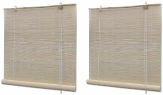 vidaXL Bambusrollos Natur 2 Stk. 120x160 cm 278742