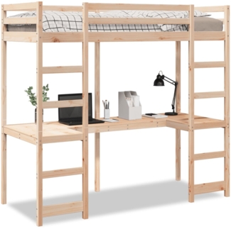 vidaXL Hochbett ohne Matratze 80x200 cm Massivholz Kiefer 3308568