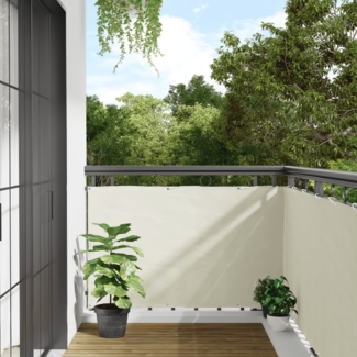 vidaXL Balkon-Sichtschutz Weiß 800x90 cm PVC 4005457