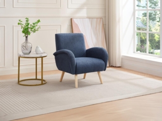 Vente-unique - Sessel - Stoff - Blau - MAZARONE