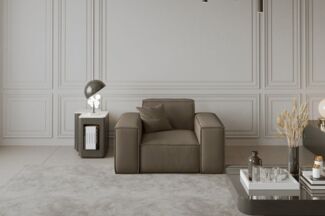 Sessel Designersessel CELES in Stoff Opera Velvet Taupe
