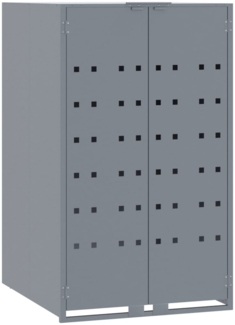 vidaXL Mülltonnenbox für 1 Tonne Grau 69x79x117 cm Stahl 4008428