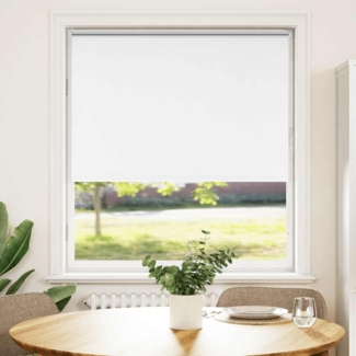 vidaXL Verdunkelungsrollo Weiß 90x175cm Stoffbreite 85,7 cm Polyester 4011932