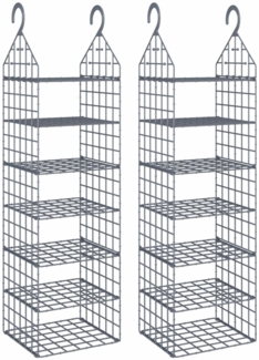 vidaXL Hängeregale für Kleiderschränke mit je 7 Fächern 2 Stk. 3102980