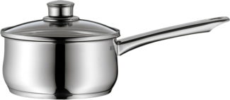 WMF Kasserolle Diadem Plus, Cromargan® Edelstahl Rostfrei 18/10 (2-tlg), breiter Schüttrand, außergewöhnliches Design, spülmaschinengeeignet