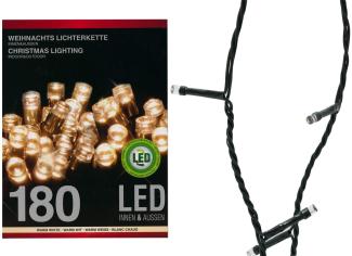 Lichterkette 180 LED für innen außen Weihnachten Deko Kette