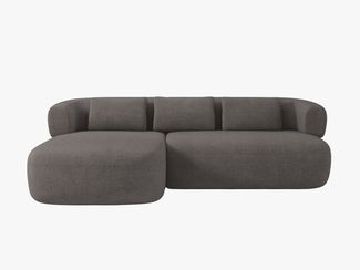 Micadoni 5-Sitzer Ecksofa Jenny Links Boucle Now or Never Grau
