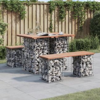 vidaXL Gartenbank aus Gabionen 100x70x72 cm Massivholz Douglasie 834366