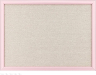 Navaris Memoboard Memoboard mit Leinenoberfläche - Memoboard 58x43 cm aus Leinen - Rosa
