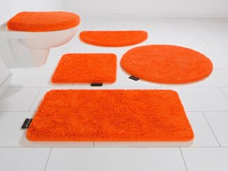 Bruno Banani Badematte Lana, Badvorleger, Badezimmer Teppich, Höhe 25 mm, rutschhemmend beschichtet, fußbodenheizungsgeeignet, schnell trocknend, strapazierfähig, Polyacryl, rechteckig, 3-tlg. Hänge-WC Set, Badteppich, Badematten, unifarben, auch als 3...