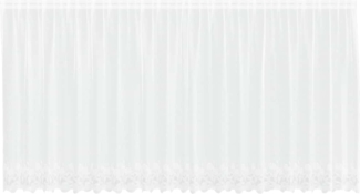 vidaXL Spitzenvorhang mit Vorhängen Weiß 500x180cm Polyester 4107805